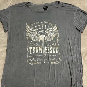Gray Nashville Graphic T-Shirt